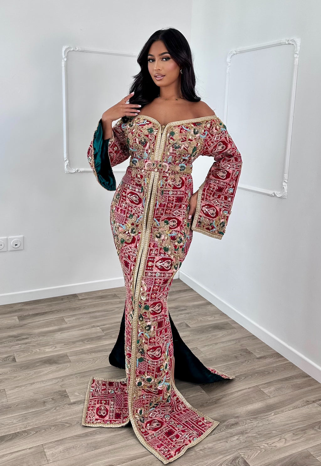 Caftan saree manche précommande