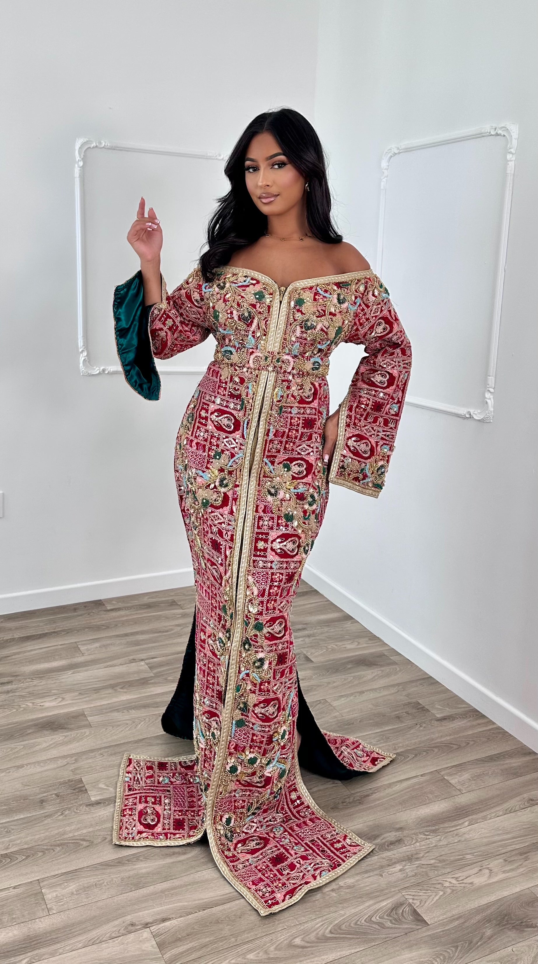 Caftan saree manche précommande